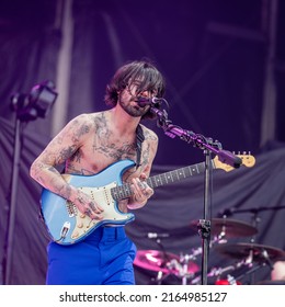 HYVINKAA, FINLAND – JUNE 4 2022: Scottish Rock Band Biffy Clyro Performing At Rockfest Music Festival.

Pictured: Simon Neil