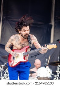 HYVINKAA, FINLAND – JUNE 4 2022: Scottish Rock Band Biffy Clyro Performing At Rockfest Music Festival.

Pictured: Simon Neil