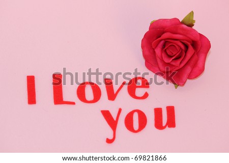 I Love You Red Rose Stock Photo (Edit Now) 69821866 - Shutterstock