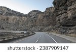 I-70 Colorado through mountains road