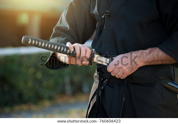 Iaido is a Japanese martial art that emphasizes
being aware and capable of quickly drawing the sword and responding
to a sudden attack