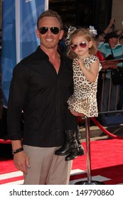 Ian Ziering With Daughter At The World Premiere Of Disney's Planes, El Capitan, Hollywood, CA 08-05-13