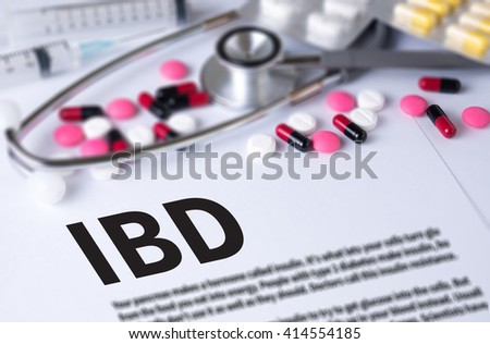 IBD - Inflammatory Bowel Disease. Medical Concept and Background of Medicaments Composition, Stethoscope, mix therapy drugs doctor and selectfocus Stock photo © 
