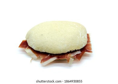 Iberian Ham sandwich on homemade small bread