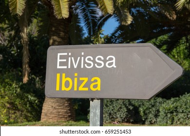 Ibiza Airport Exit Signpost 