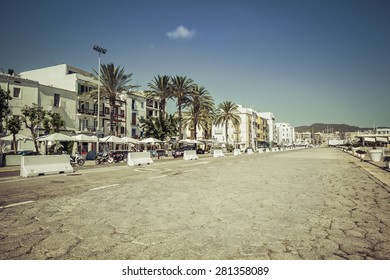 Ibiza Eivissa Old Town Street, Spain