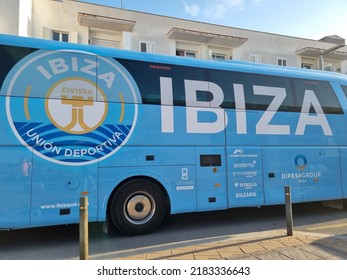 Ibiza, Spain; 27th July 2022: The Bus Of The Ibiza UD Football Club