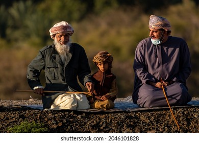 Ibra, Oman, Dec 18, 2020, Generations Of Omani Family In Holiday Mood