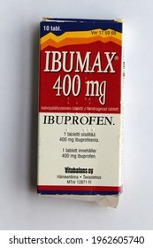 Ibuprofen (Ibumax 400mg) Tablets, This Is A Non Steroidal Anti-inflammatory Drug (NSAID) That Relieves Pain And Treat Inflammation. Available With And Without Prescription. April 2020, Espoo, Finland.