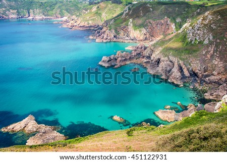 Icart point panorama, Guernsey