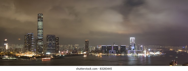 ICC In Kowloon Hong Kong At Night