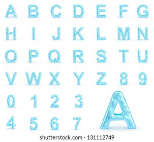 Ice Alphabet With Numbers