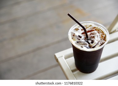 Ice Americano Coffee In The Coffee Shop