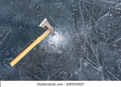 Ice Axe In Ice