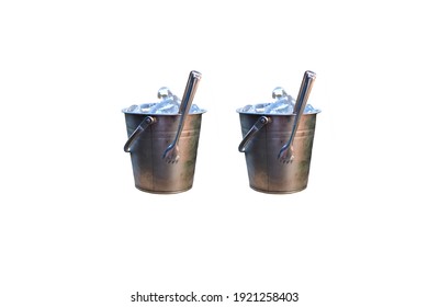 Ice Bucket And Ice Tongs