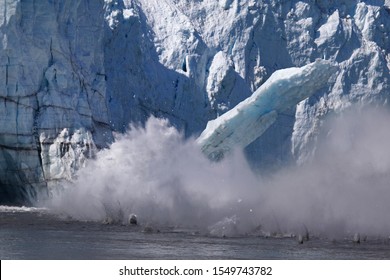 Ice Calving From Margerie Glacier In Glacier Bay