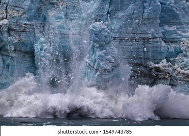 Ice Calving From Margerie Glacier In Glacier Bay