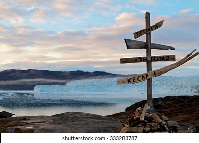 Ice Cap And Sign