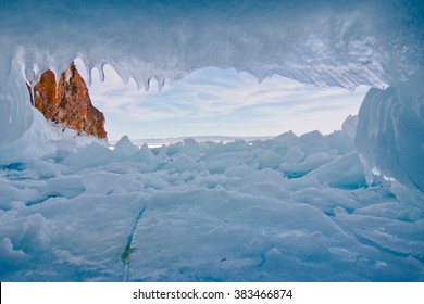 Ice Cave. Olkhon Island. Lake Baikal