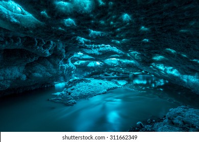 Ice Cave At Vatnajokull Glacier Jokulsarlon Iceland