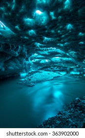 Ice Cave At Vatnajokull Glacier Jokulsarlon Iceland