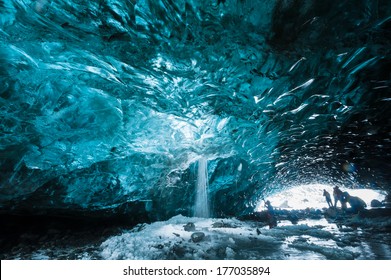 Ice Cave In Vatnajokull, South Iceland