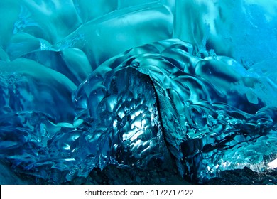 Ice Caves Underneath The Mendenhall Glacier In Juneau Alaska          