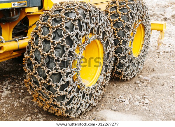 ice chains on tires. Industrial security for cold\
weather tool