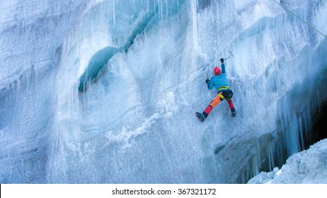 Ice Climber On The Glaciar