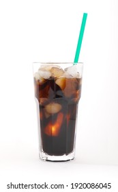 Ice Coffee And Full Ice Cube