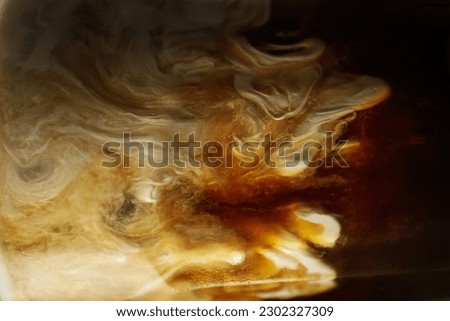 Ice coffee texture, close up, cold drink for refreshing