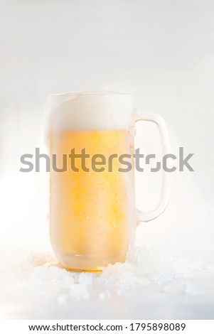 
Ice cold beer mug with frost