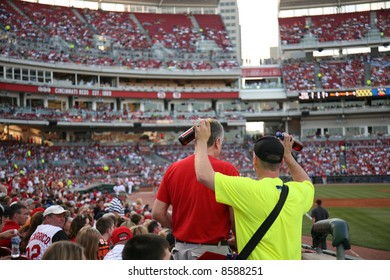 Ice Cold Beer For Sale At The Cincinnati Reds Baseball Game