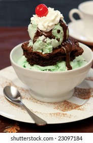 Ice Cream Brownie Sundae