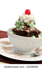 Ice Cream Brownie Sundae