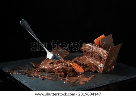 Similar – pieces of chocolate cake