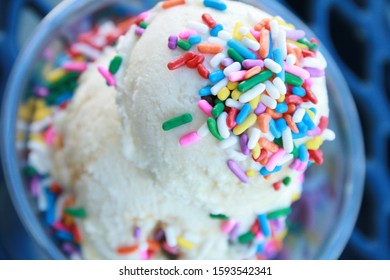 Ice Cream Cone, Cup, Dipped Waffle Cone, Sprinkles 