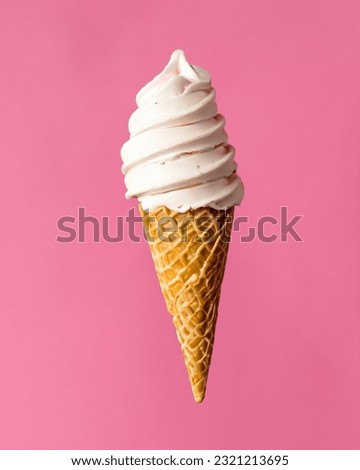  ice cream cone on a pink background