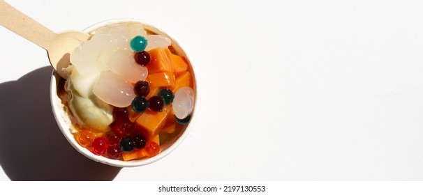 Ice Cream Cup With Topping