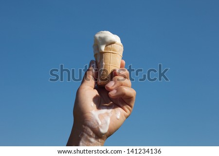 Similar – Child holds ice cream Ice