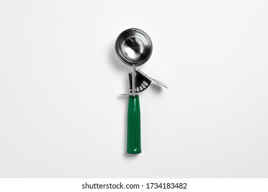 Ice Cream Scoop Isolated On White Background.High Resolution Photo.