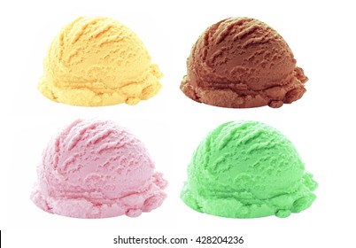 Strawberry Vanilla Chocolate Different Flavor Ice Stock Photo (Edit Now ...