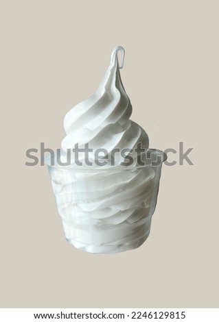 Ice cream soft serve milk cup