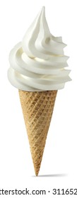 Ice Cream SOFT SUNDAE Cone  WAFFLE VANILLA REFRESHMENT SUMMER DESSERT FLAVOR Creamy Dessert Cold Scoop Ice Summer DAIRY LOW FAT 