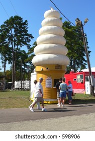 Ice Cream Stand At County Fair