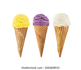 Ice Cream Waffle Cones Isolated On Stock Photo 1042828912 | Shutterstock