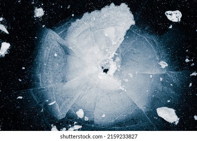 Ice Crushed On Black Background Shards Stock Photo 2159233827 ...