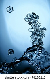 Ice Crystal Snowflake Macro