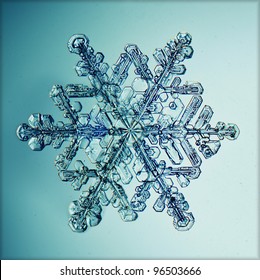 Ice Crystal Snowflake Macro