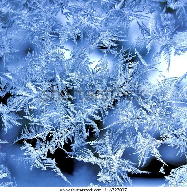 Ice Crystals On Window Winter Stock Photo Edit Now